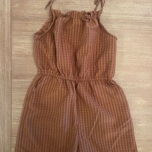 H&M Kids Tan Striped One Piece Romper
